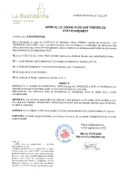 2022_073 – ARRETE PORTANT AUTORISATION DE STATIONNEMENT LA TERRASSE D’OLIVIER