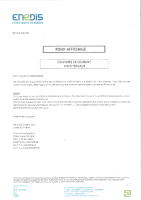 ENEDIS Coupure de courant pour travaux