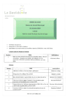 Ordre du Jour – CM du 31.10.2024