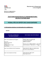 Modalités de dépôt des candidatures