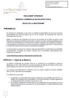 REGLEMENT INTERIEUR RCSC LA BASTIDONNE Défintif